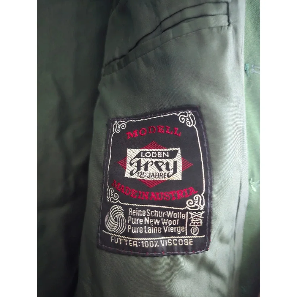 VTG LodenFrey Forest Green Pure Wool Tracten Austrian Jacket